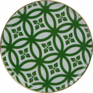 Porland Morocco Desen Yeşil Düz Tabak 20cm