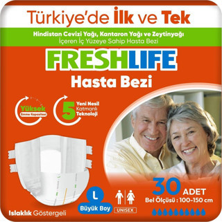 Freshlife Yetişkin Hasta Bezi L Beden 60 Adet