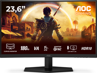 AOC C24G42E 24" 180 Hz 0,5ms FreeSync HDR10 Fast VA Oyuncu Monitörü(Ölü Pixel)