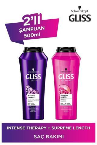 Gliss Intense Therapy Şampuan 500 ml + Supreme Lenght 500 ml Şampuan