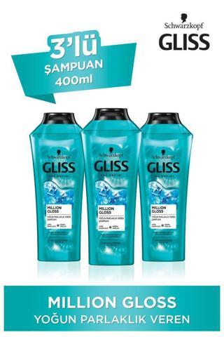 Gliss Million Gloss Yoğun Parlaklık Veren Şampuan 400 ML 3'lü
