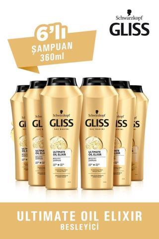 Gliss Ultimate Oil Elixir Besleyici Şampuan 360 ml x 6 Adet