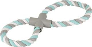 Flamingo 8 Şekilli Pamuk Köpek Diş İpi Oyuncağı 37cm Beyaz&Yeşil