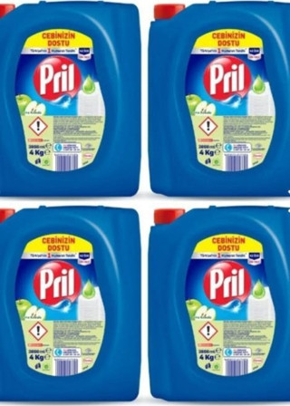 Pril Sıvı Bulaşık Deterjanı Elma 4 Kg 4 Adet