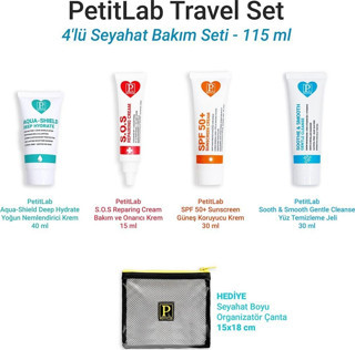 PetitLab Travel Set 4'lü Seyahat Bakım Seti *Organizatör Çanta Hediyeli 