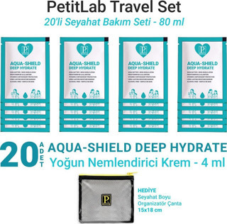 PetitLab Travel Set 20'li Şase Nemlendirici Krem *Organizatör Çanta Hediyeli 