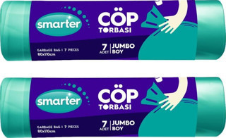 SMARTER 2 Lİ JUMBO BOY ÇÖP TORBASI 80x110cm ( ÇÖP POŞETİ )