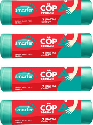 SMARTER 4 LÜ BATTAL BOY ÇÖP TORBASI 72x95cm ( ÇÖP POŞETİ )
