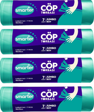 SMARTER 4 LÜ JUMBO BOY ÇÖP TORBASI 80x110cm ( ÇÖP POŞETİ )