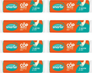 SMARTER 8 Lİ BÜYÜK BOY ÇÖP TORBASI 65 x 80 CM ( ÇÖP POŞETİ )