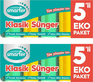SMARTER KLASİK BULAŞIK SÜNGERİ 10 LU