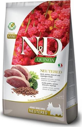N&D Quinoa Ördek & Brokoli Küçük Irk Kısırlaştırılmış Köpek Maması 2.5 kg