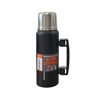 Cooker 1 Litre Kulplu Çelik Termos CKR-2083 Siyah