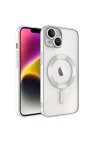 Teknomoda Apple iPhone 15 Kılıf Kamera Lens Korumalı Renkli Magsafe Şeffaf Silikon