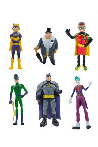 Pop Şeker Batwheels Figürleri Batman, Riddler, Penguin, The Joker, Robin, Batgirl Karakterleri 6'Lı Set