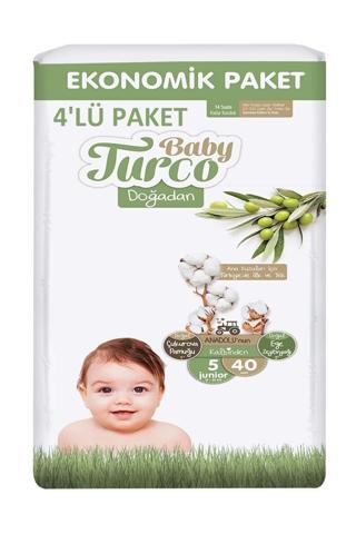 Baby Turco Bebek Bezi Ekonomik Paket 160'Li (5 Numara)