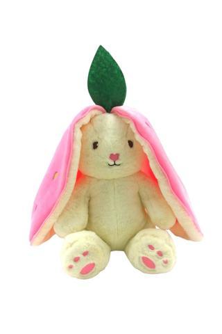 Pop Şeker Peluş Çilek Tavşan Fermuarlı İster Tavşan İster Çilek Yastık Oyun / Sevgiliye Özel Peluş Tavşan 50Cm