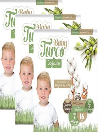 Baby Turco Doğadan Ultra No 7 Xxl 20 - 30 Kg 16 Adet 3Lü 48Adet