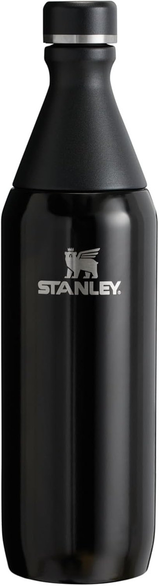 Stanley All Day Slim Soğuk Su Şişesi Termosu, Siyah, 0.60 Litre
