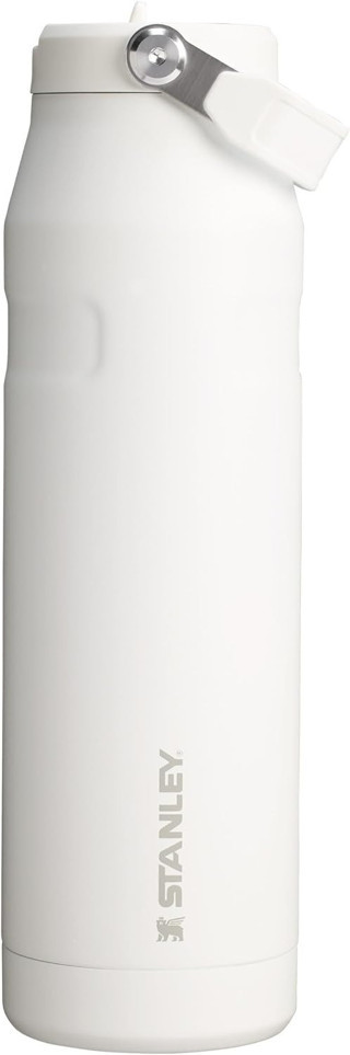 Stanley Iceflow™ Aerolight™ Flip Straw 2.0 Pipetli Su Şişesi, Beyaz (Frost), 1.06 Litre