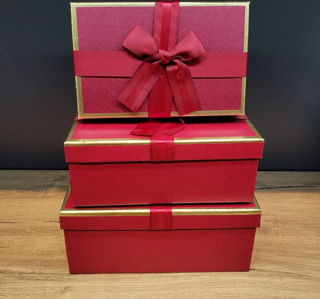 Tasarım 3'lü Kurdeleli Hediye Kutusu Seti