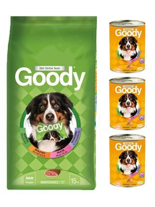 Goody Maintenance Yetişkin Kuru Köpek Maması 15 Kg + 3 Adet Konserve Hediyeli