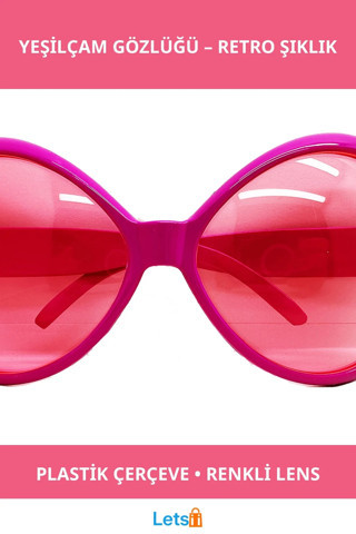 Pembe Yeşilçam Nostalji Parti Gözlüğü