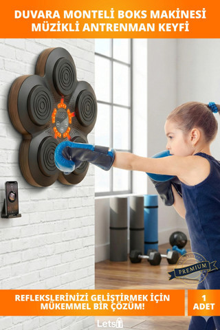 Duvara Monte Müzikli Boks Makinesi Bluetooth LED Ekran