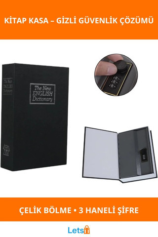 Güvenli Şifreli Kitap Kasa Gizli Saklama Kutusu