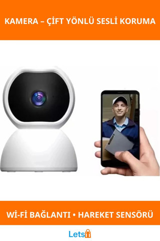 Çift Taraflı Ses Özellikli Wi Fi Güvenlik Kamerası