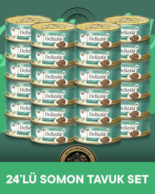 Reflex Plus Delizzia Yetişkin Somonlu-Tavuklu Gravy Kedi Maması 24x85 gram