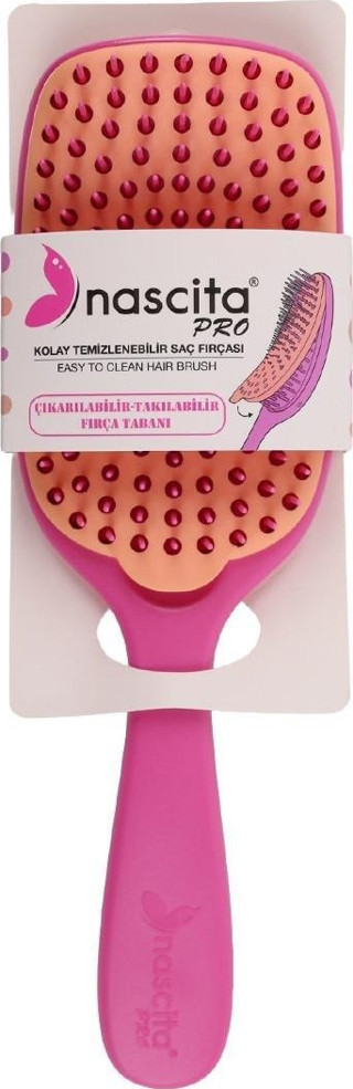 Nascita Kolay Temizlenebilir Pembe Saç Fırçası - 68