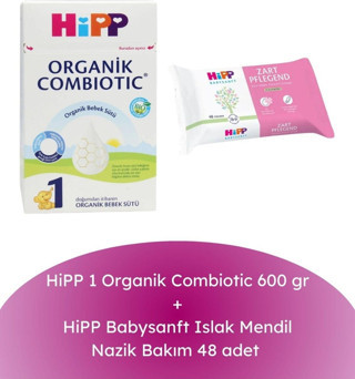 1 Organik Combiotic 600 gr + Babysanft Islak Mendil Nazik Bakım 48 adet