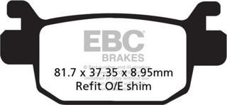 EBC SFAC415 HONDA SH125/150/300 , FORZA 300 13-21 CARBON ARKA FREN BALATASI