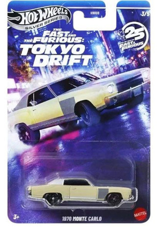 Hot Wheels 2025 Silver Fast & Furious Tokyo Drift 1970 MONTE CARLO HNR88 JKX07
