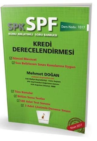 SPK SPF Kredi Derecelendirmesi Konu Anlatımlı Soru Bankası - Mehmet Doğan - Pelikan Yayınları