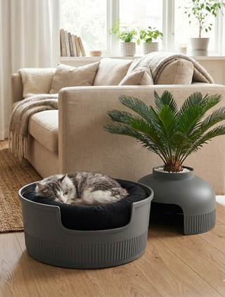 Petozi Dekoratif Kedi Evi Ve Kedi Yatağı 