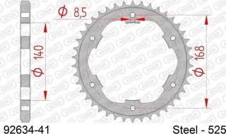 AFAM BMW F650 GS 08-12 ÇELİK ARKA DİŞLİ #525