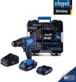 Scheppach C-DTB74/1-X 20V 2x2AH Çift Akülü Vidalama + 74 Parça Aksesuar Seti - 5910904400