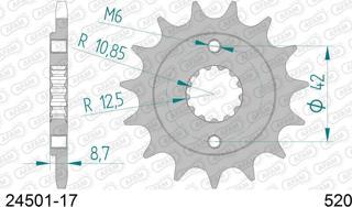 AFAM KAWASAKI KLE 500 / ER-5 TWISTER ÇELİK ÖN DİŞLİ #520