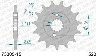 AFAM KTM DUKE 390 / RC390 ÇELİK ÖN DİŞLİ #520