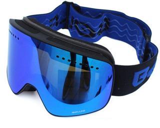 Schulzz Çift Katmanlı Mavi Manyetik Lensli Anti-Sis Özellikli UV400 Snowboard Kayak Gözlüğü