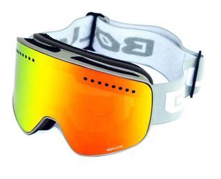 Schulzz Çift Katmanlı Beyaz-Kırmızı Manyetik Lensli Anti-Sis Özellikli UV400 Snowboard Kayak Gözlüğü