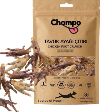 Chompo Kurutulmuş Tavuk Ayak Köpek Ödül Maması 10 Adet