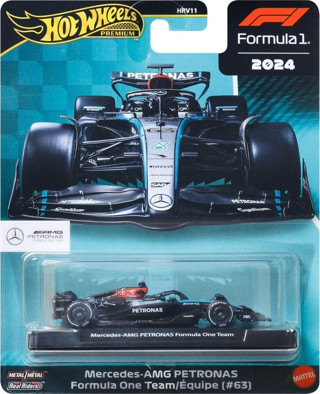 Hot Wheels Premium Formula 1 2024 Mercedes-AMG Petronas #63 1:64 Diecast Model