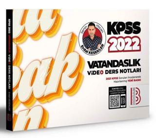 2022 KPSS Vatandaşlık Video Ders Notları - Erdal Kesekler - Benim Hocam Yayınları