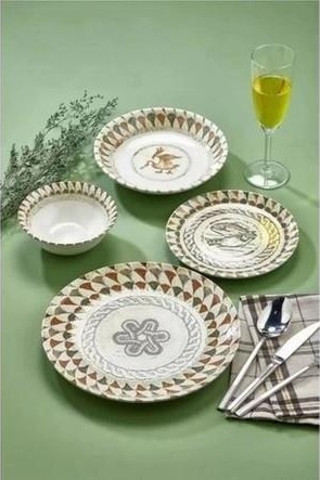 Cooker CKR4025 Dijital Baskılı 24 Parça Porselen Yemek Takımı