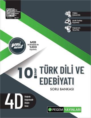 Pegem 10. Sınıf Türkdili Ve Edebiyatı Soru Bankası - Pegem Akademi Yayıncılık