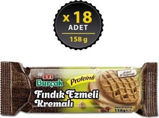 Burçak Fındık Ezmeli Kremalı Proteinli 158 gr x 18 Adet