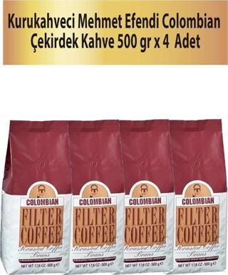 Kurukahveci Mehmet Efendi Colombian Çekirdek Kahve 500 gr x 4 Adet